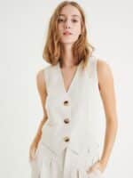 In Wear Vest - Beige 4 ny