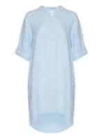 Tiffany Pocket Long Kjole - Light Blue Stripe