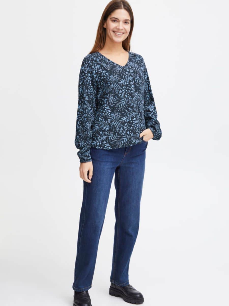 smukke Frsilje online Shop Fransa - Blå bluser her Bluse Fransa ♥