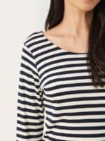 Part Two Fanneys T-Shirt - Dark Navy Stripe 3 ny