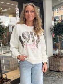 Boho Love Sweat med love - Hvid