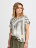 Sorbet Karis Stripe T-shirt - Sea Spray