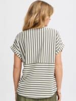 Sorbet Karis Stripe T-shirt - Sea Spray1