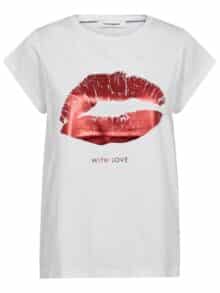 Co´Couture The Kiss T-Shirt - White Flame