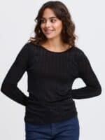 Fransa Bluse Frmesh Tee3 - Black 3 ny