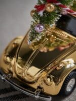 House Doctor Mini Xmas Car - Golden 3 ny