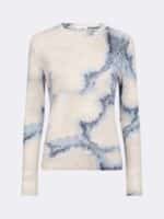 Levete Room Bluse Lr-Indigo - Cream 1 ny