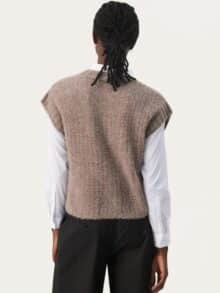 Part Two Landa Strik Vest - Mink Melange 2 ny