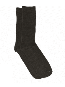 MP Denmark Fine Wool Rib Socks - Dark Brown