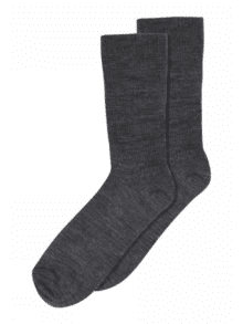 MP Denmark Fine Wool Rib Socks - Dark Grey