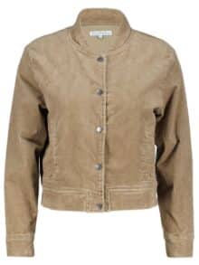 Red Button Bomber Jacket - Light Taupe 1 ny