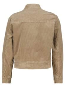 Red Button Bomber Jacket - Light Taupe 2 ny